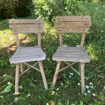 Paire de chaises de jardin enfant