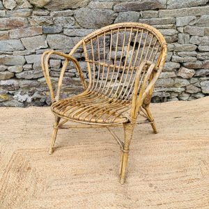 Fauteuil en rotin vintage