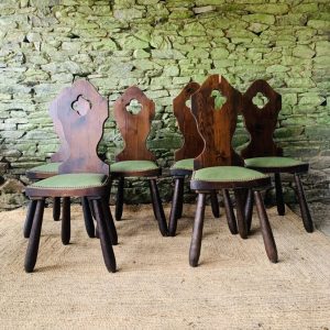Ensemble de 6 chaises de montagne brutalistes