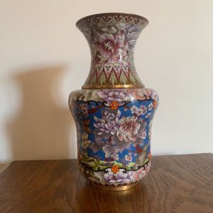 Vase chinois à décor de pivoines et oiseaux – XXe siècle