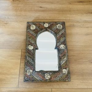 Miroir marocain vintage à décor mauresque
