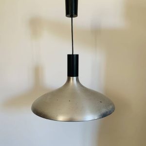 Suspension vintage en aluminium – design Space Age années 1960-1970