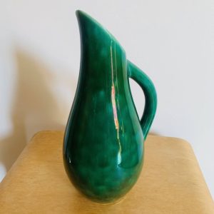 Pichet vintage en céramique émaillée verte – Grandjean Jourdan Vallauris