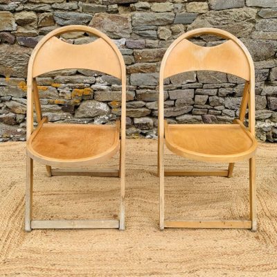 Paire de chaises pliantes vintage OTK